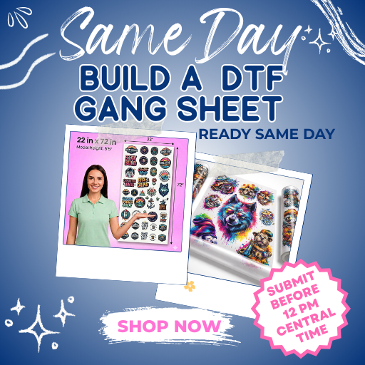 DTF Gang Sheet Builder – Same-Day Rush ⚡ (Priority Printing)