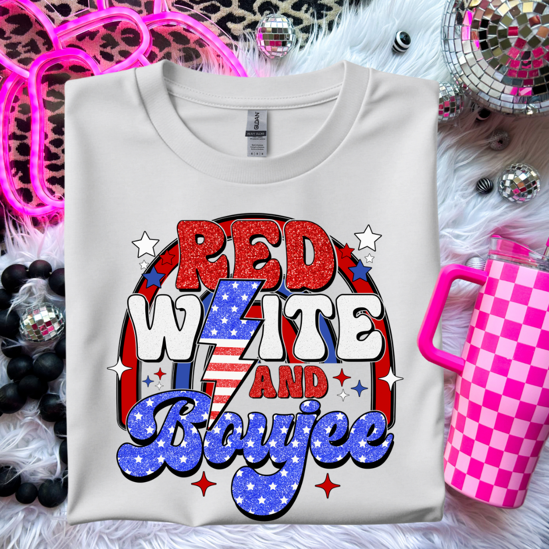 4th of July, Independence Tee, Red, white, and boujee