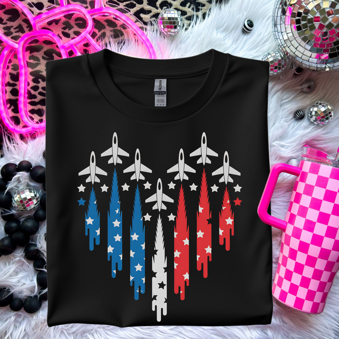4th of July, Independence Tee, plane heart shape