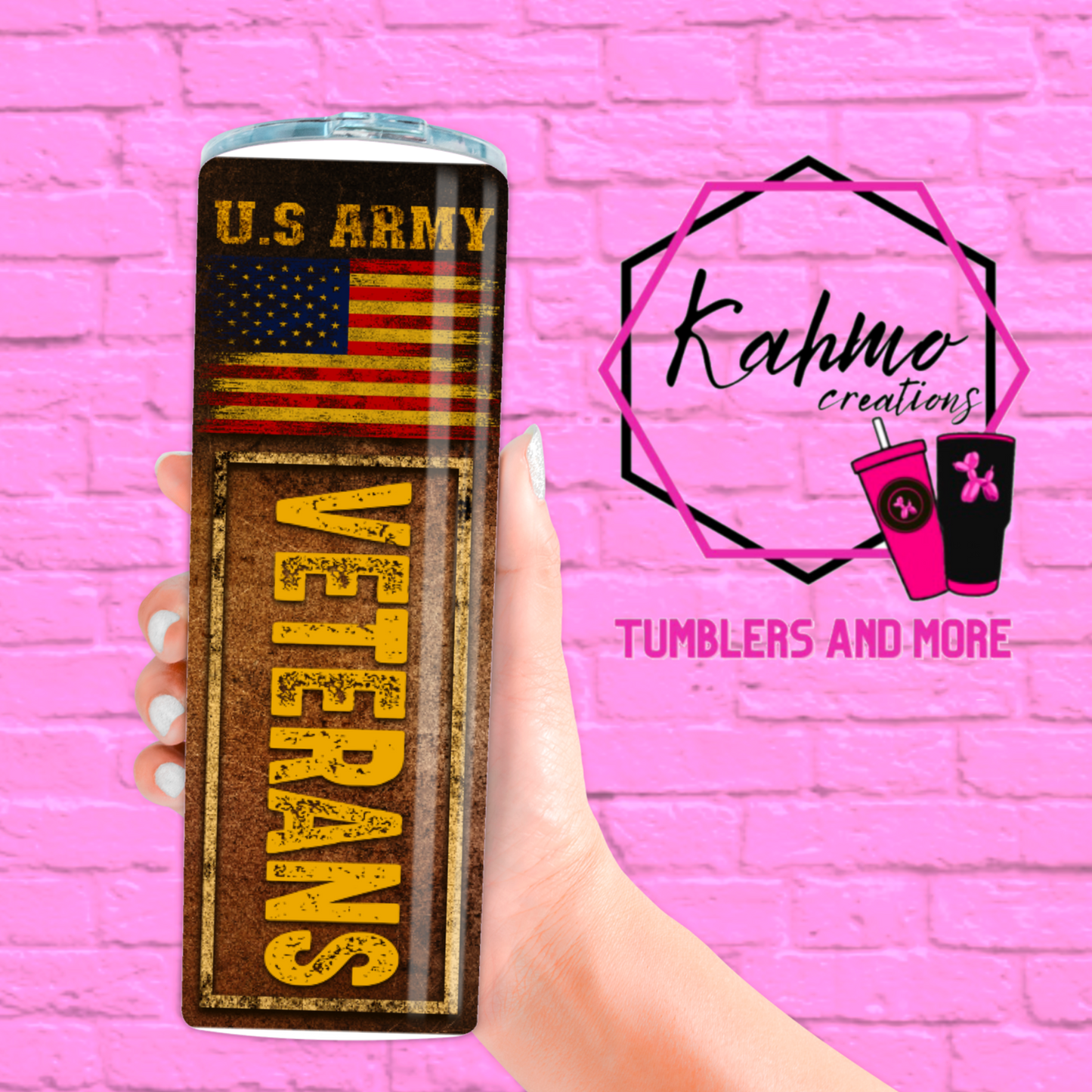 US Army Veteran Skinny Tumbler (20 oz.)