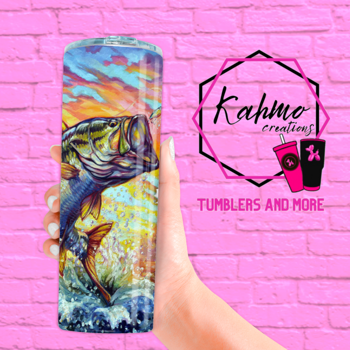 Fishing Skinny Tumbler (20 oz.)