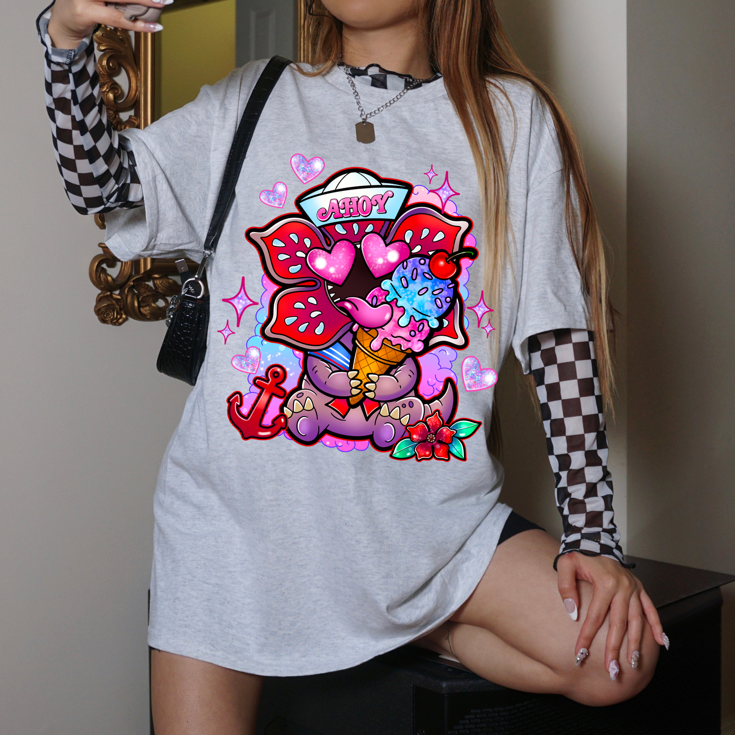 Alien Valentine Graphic Tee | Retro Adventure Aesthetic Shirt