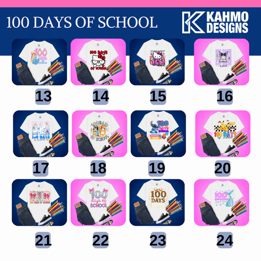 100 Days of School 13-24 Design Options