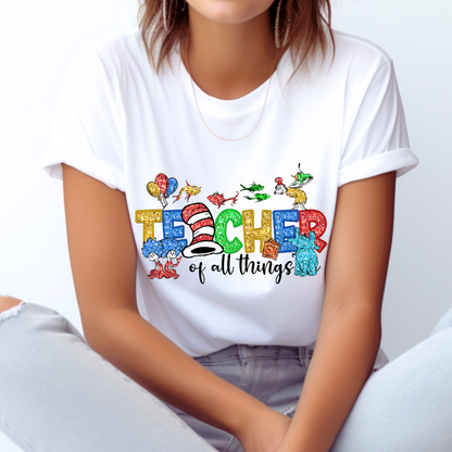 Read Across America Shirt-Glitter Teacher of All Things