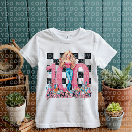 100 Glamtastic Days of School Celebration Shirt