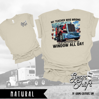 Paid to Stare Out the Window Tee: Embrace the Journey