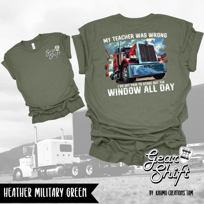 Paid to Stare Out the Window Tee: Embrace the Journey