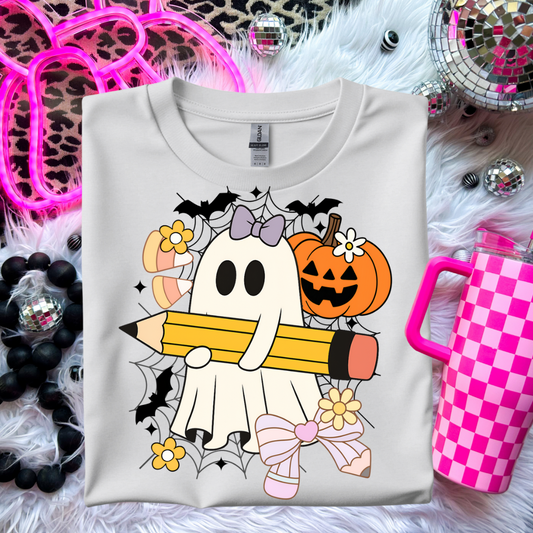 Cute Ghost Pencil T-Shirt