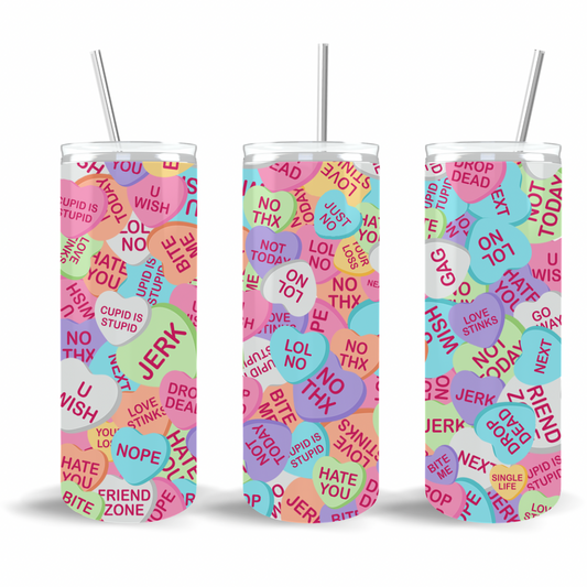 Anti-Valentine’s Day Heart Skinny Tumbler (20 oz.)
