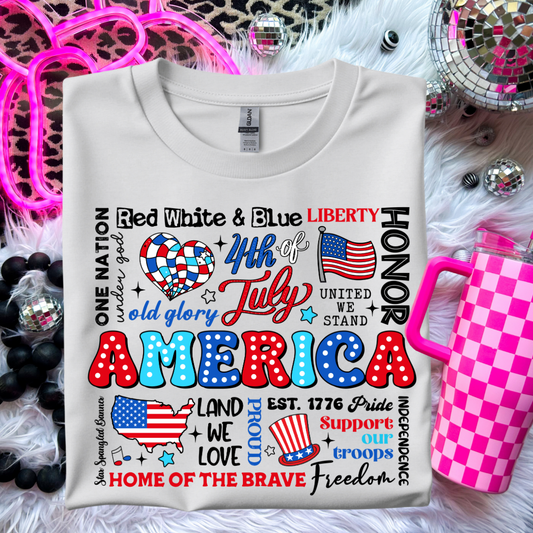 4th of July, Independence Tee, America