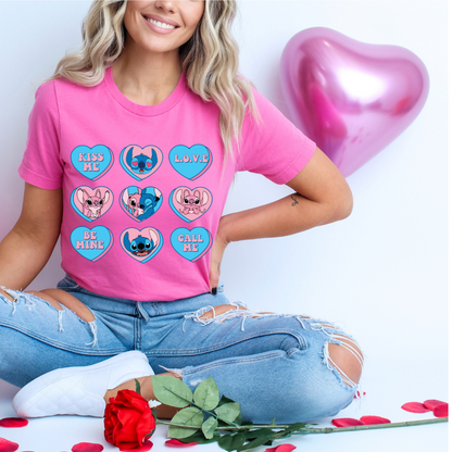 Blue Alien Valentines Shirt