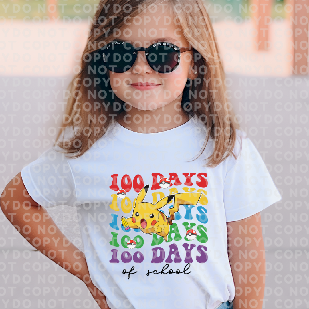 Yellow cartoon 100 Days of School Celebration Shirt