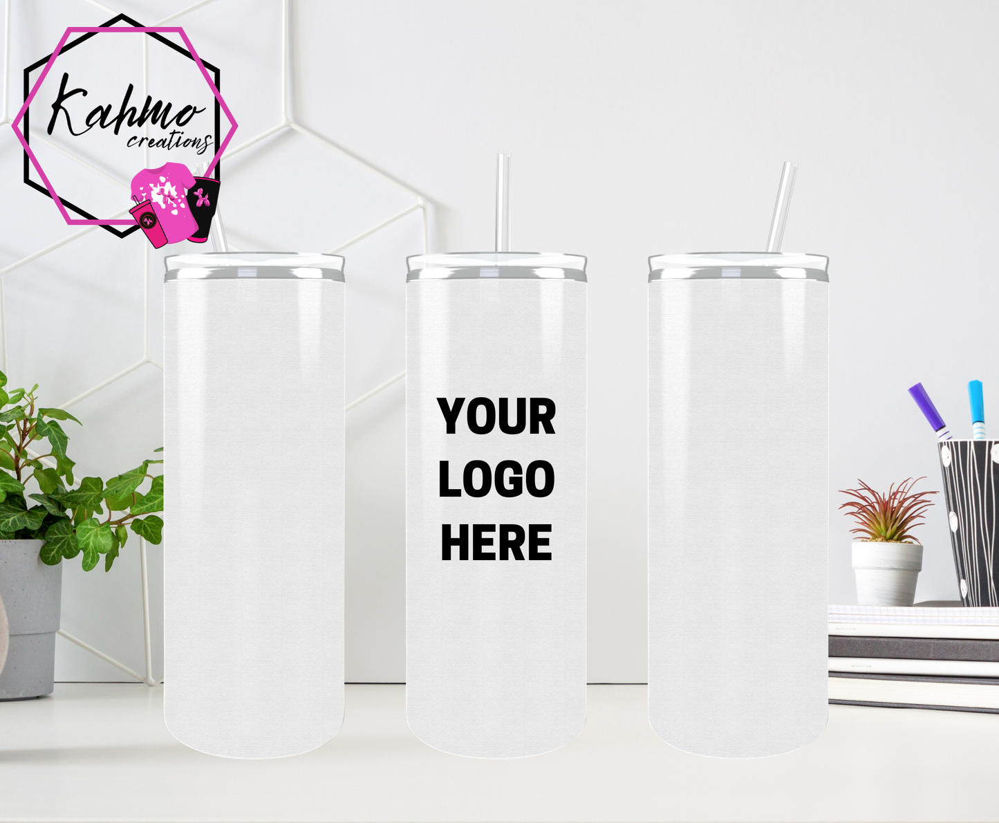 Custom Skinny Tumbler (20 oz.) use your company logo or pictures