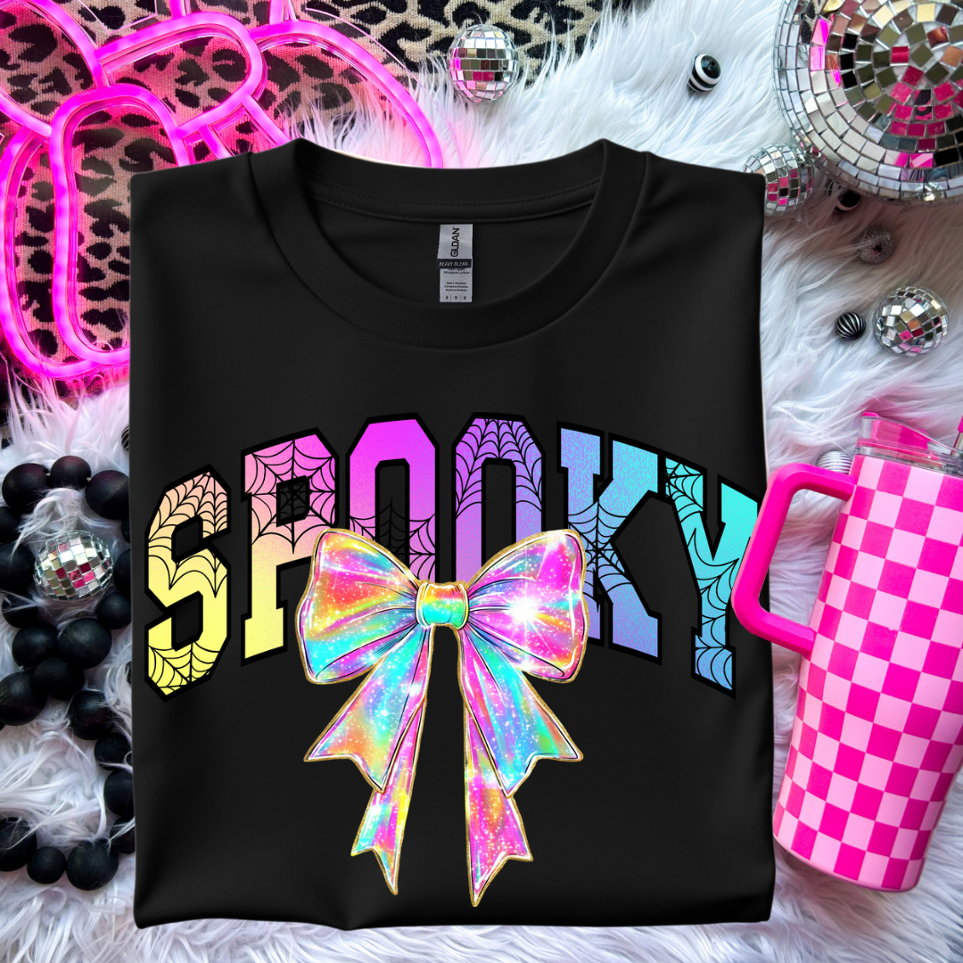 Spooky Glam Bow Graphic Tee