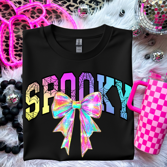 Spooky Glam Bow Graphic Tee