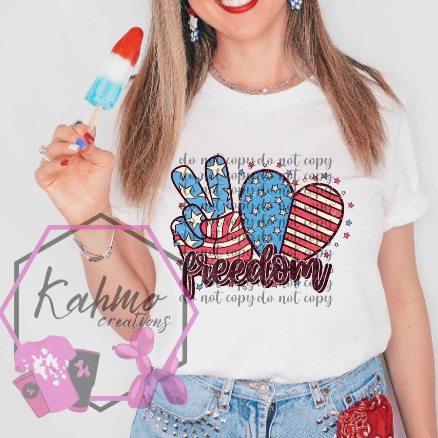 4th of July, Independence Tee, Peace Love Freedom