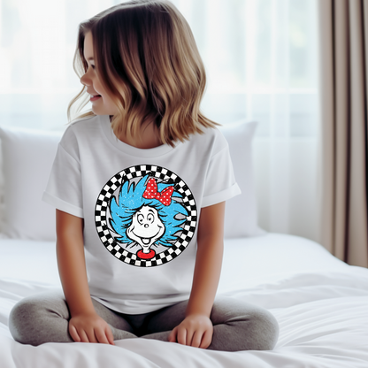 Read Across America Shirt - Cartoon Thingy Reading Checker Board