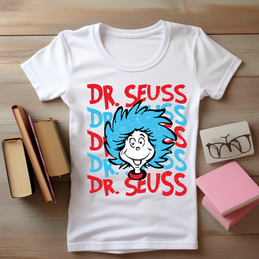 Read Across America Shirt-Book Character Stacked letters