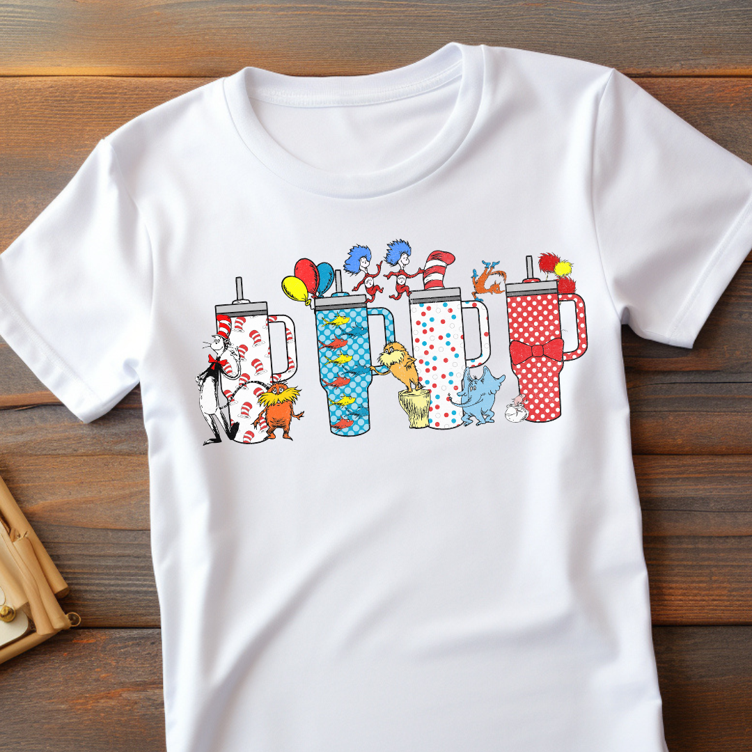 Read Across America Shirt-Book Character Tumblers