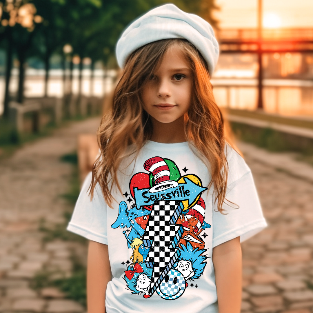 Read Across America Shirt-Retro Thunderbolt