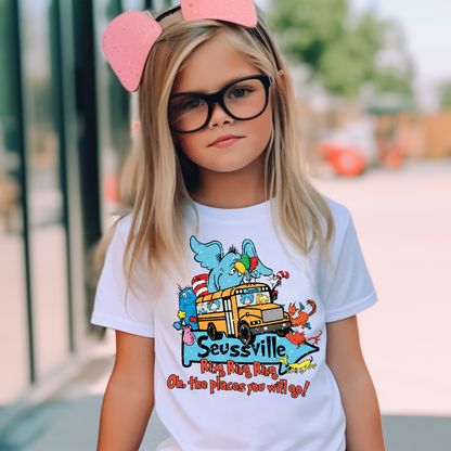 Read Across America Shirt-Bus Book Characters