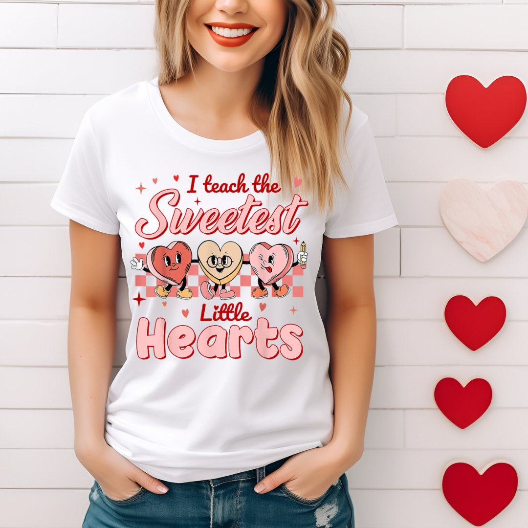 I Teach the sweetest little hearts Valentines Shirts