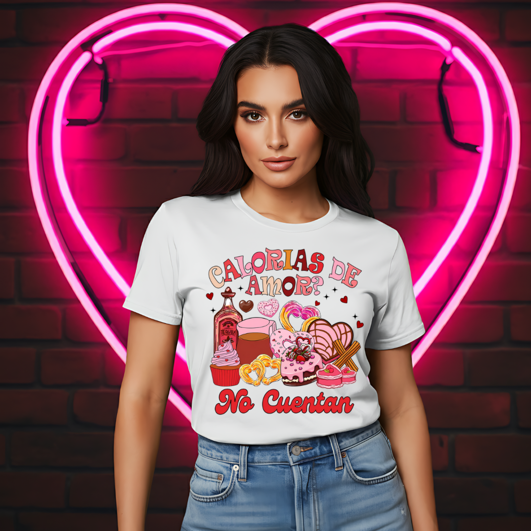 Calorías de Amor no cuentan Valentines Shirt