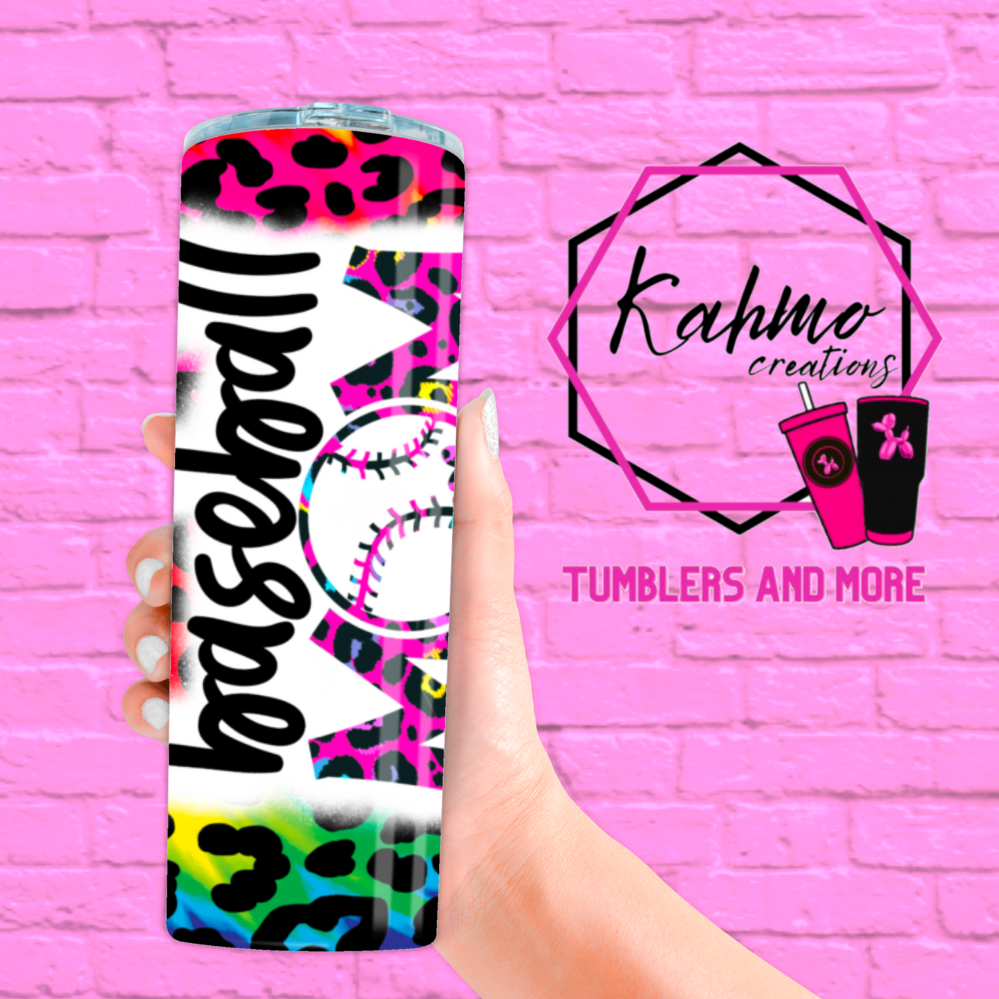 Baseball Mom of Skinny Tumbler (20 oz.)