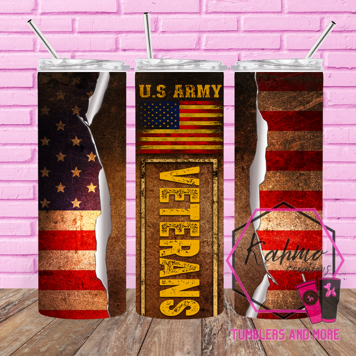 US Army Veteran Skinny Tumbler (20 oz.)