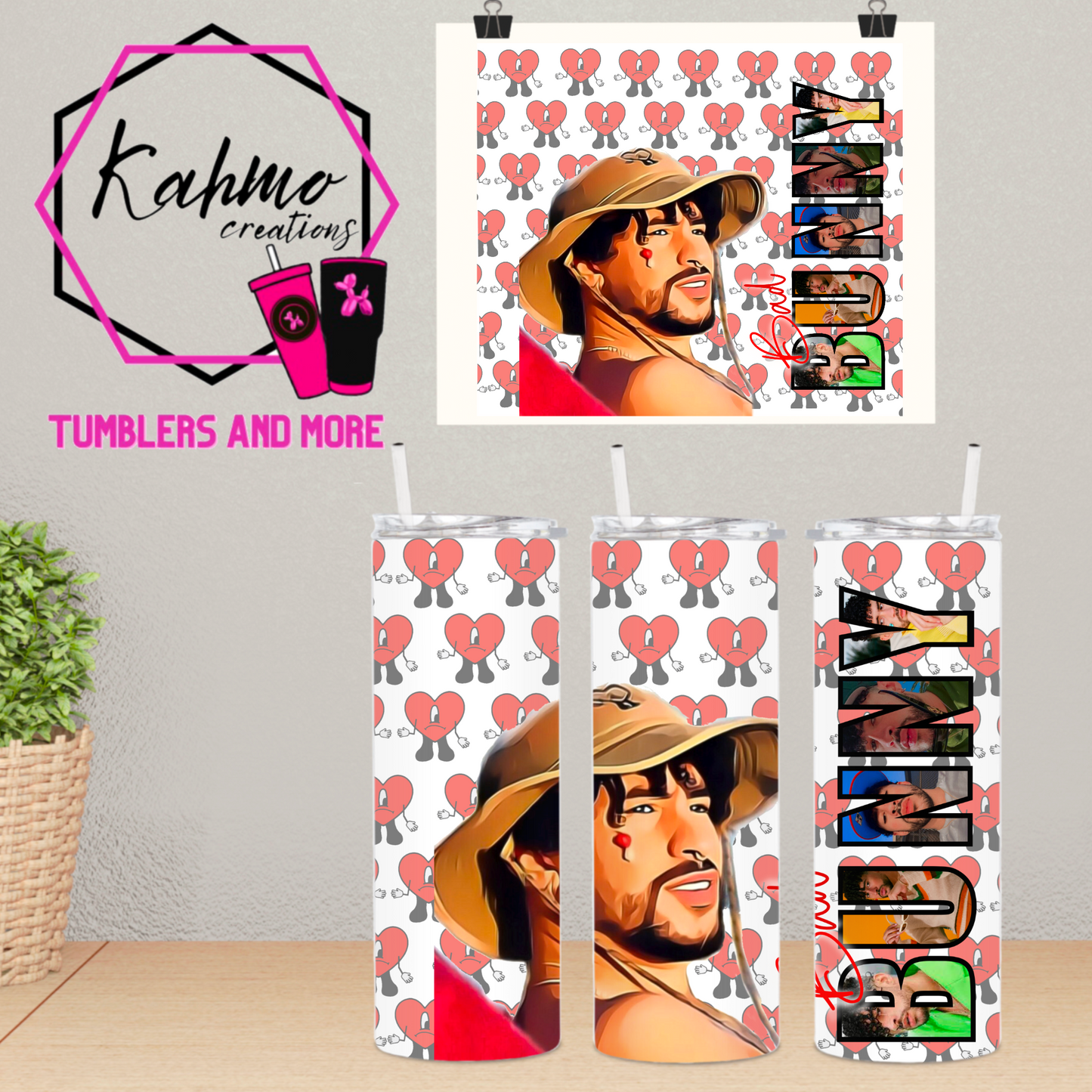 Bad Bunny Un verano sin ti Skinny Tumbler (20 oz.)