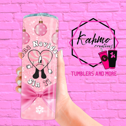 Bad Bunny Christmas Skinny Tumbler (20 oz.)