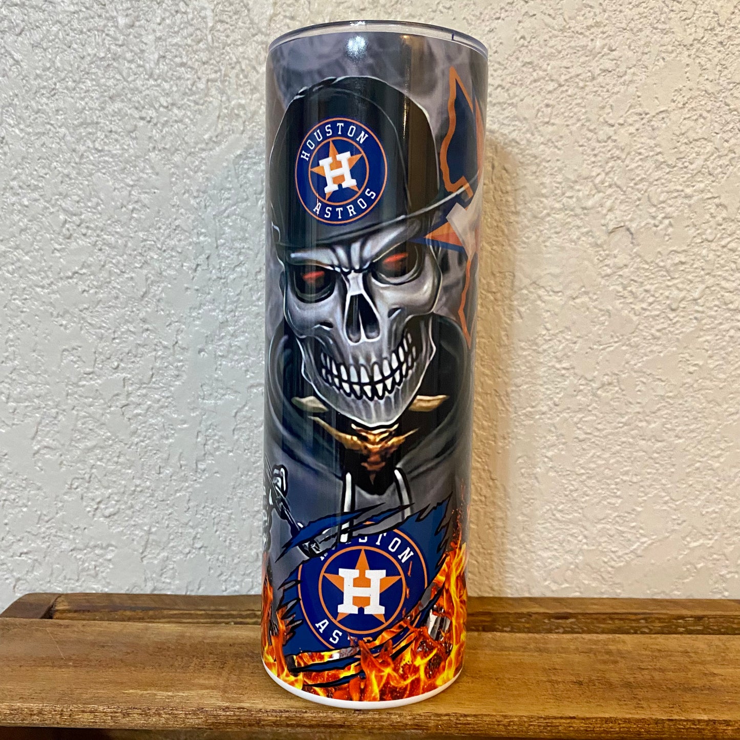 Houston baseball skull Tumbler Skinny Tumbler (20 oz.)