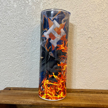 Houston baseball skull Tumbler Skinny Tumbler (20 oz.)
